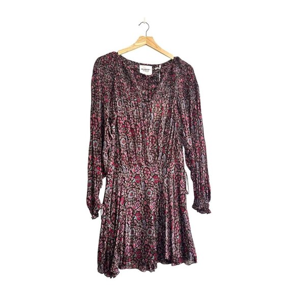 Isabel Marant Étoile Noanne Floral Mini Dress Brown FR 34 NWT - Picture 2 of 16